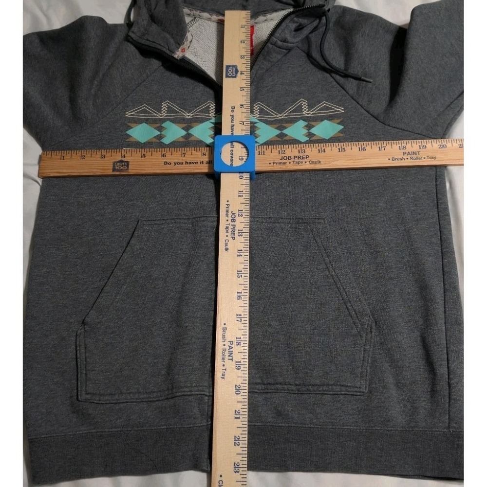 Nike N7 Full Zip Hoodie Small Gray Native Aztec Graphic Sweatshirt Womens - Picture 5 of 9